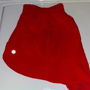 Track That High-Rise 3”. Size 10. Red. Excellent Condition.